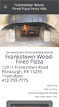 Mobile Screenshot of frankstownwoodfiredpizza.com